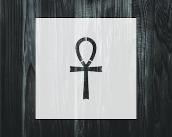 Ankh symbol stencil, Mylar reusable stencil, Stencil, FAST SHIPPING