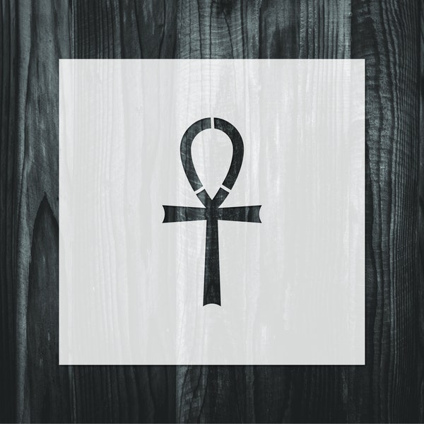 Ankh symbol stencil, Mylar reusable stencil, Stencil, FAST SHIPPING