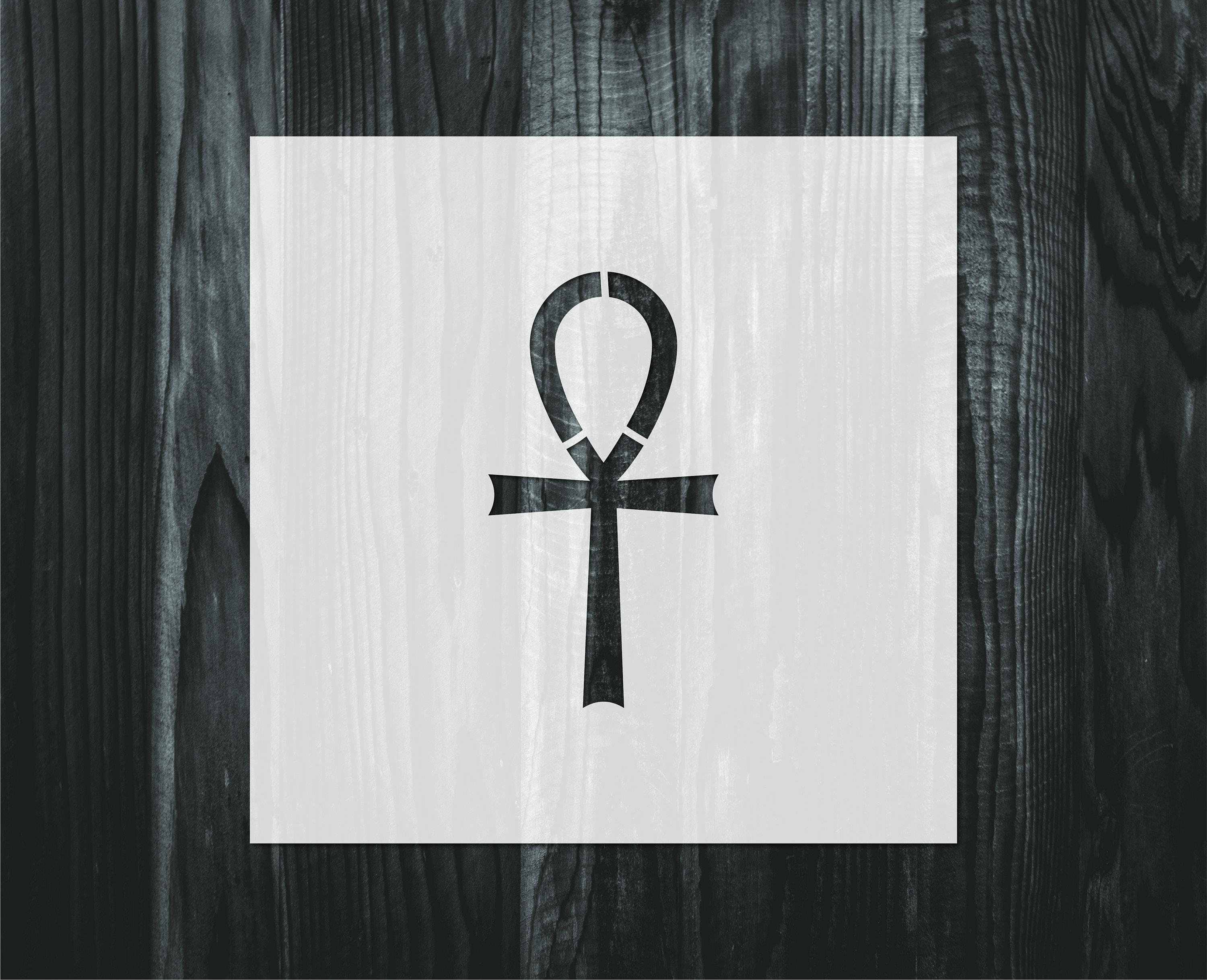 Shape Clipart: Black Ankh or Cross With Tear-shaped Loop 