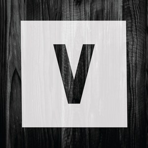 Letter V Stencil: Reusable Mylar Template