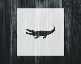 Alligator stencil, Mylar reusable stencil, Stencil, FAST SHIPPING