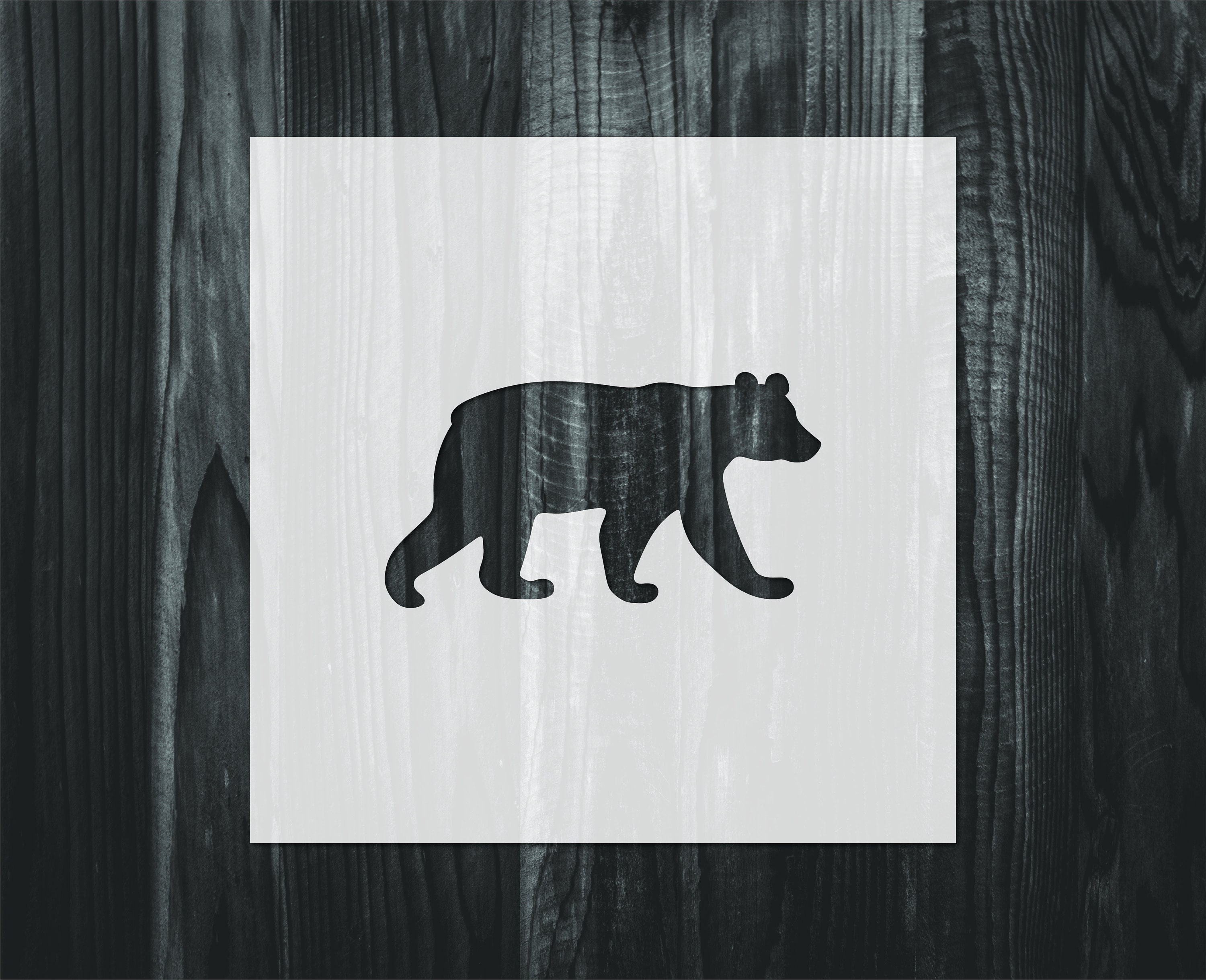 Black Bear Stencil, Mylar Reusable Stencil, Stencil, FAST SHIPPING - Etsy
