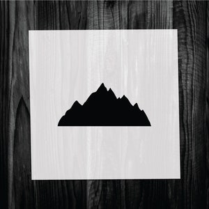 Mountain Range Stencil, Mylar reusable stencil, Stencil, FAST SHIPPING