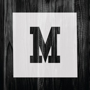 Letter M Stencil, Mylar reusable stencil, Stencil, FAST SHIPPING