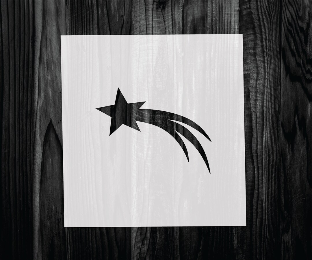 Shooting Star Stencil Mylar Reusable Stencil Stencil FAST Etsy