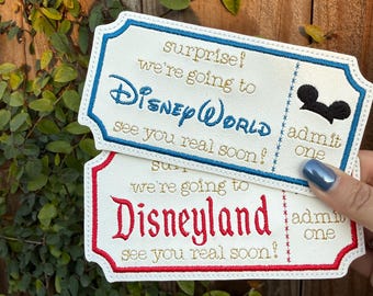 Magical Theme Park Surpise Ticket Gift Keepsake Bookmark