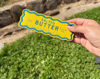 Salted Butter Machine Embroidered Bookmark
