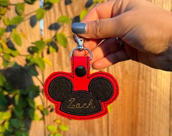Magical Mouse Ear Hat Personalized Bag Tag Key Fob LuggageTag