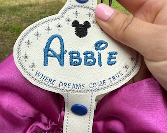 Theme Park Mouse Cast Nametag Personalized Headband Ear Holder