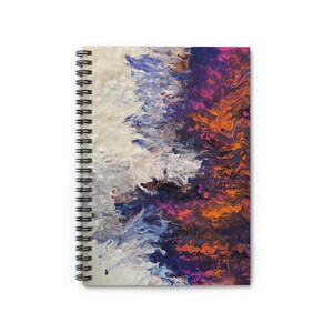 Spiral Snow and Fire Notebook | Spiral Notebook | Rule Lined Notebook | Notebook | bensgalleryanfabrics