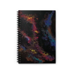 Spiral Cosmic Auras Notebook | Spiral Notebook | Rule Lined Notebook | Notebook | bensgalleryanfabrics
