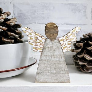 Rustic Wood Angel, angel decor, Christmas decor, winter decor