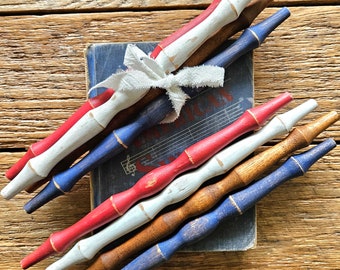 Patriotic Reclaimed Spindle Bundle, July 4th decor, patriotic decor, americana decor