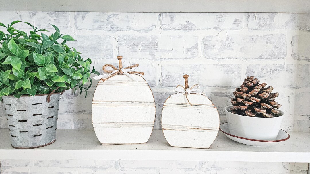 Reclaimed Wood Pumpkin Set: Rustic Farmhouse Fall Decor - Etsy