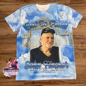Custom All over 3D T-Shirt | Memorial T-Shirt | Rest In Peace | In Loving Memory | 3D Shirt | Custom Shirt | Custom Tee | Memory Shirt