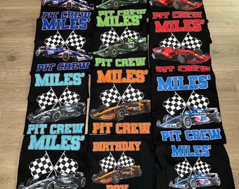 Custom Birthday T-Shirt | Personalized T-Shirt | Birthday Shirt | Birthday Gift | Party Shirt | Personalized Gift | Race Car Birthday Shirt