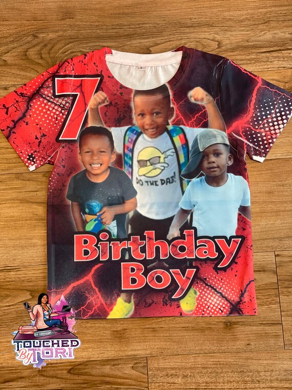 TouchedByToriCustoms Birthday All Over Print T-Shirt | Personalized T-Shirt | Single Sided | Birthday Shirt | Custom Shirts