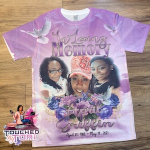 Custom All over 3D T-Shirt | Memorial T-Shirt | Rest In Peace | In Loving Memory | 3D Shirt | Custom Shirt | Custom Tee | Memory Shirt