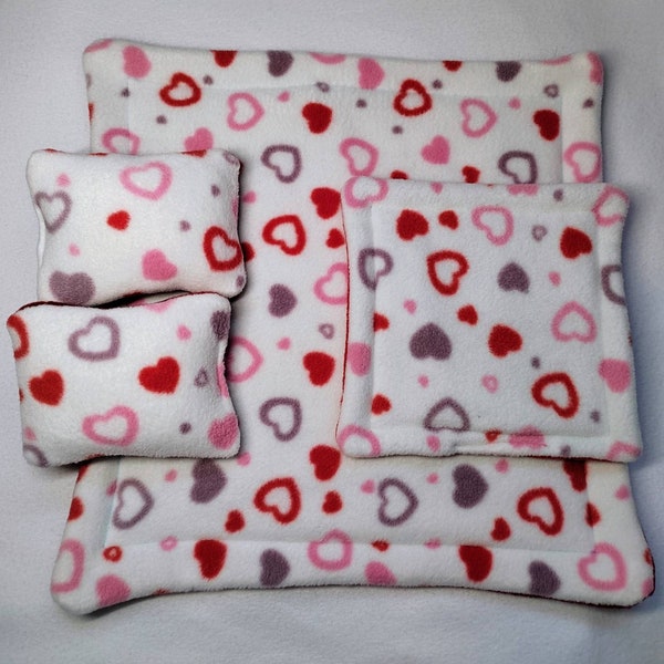Valentines Hearts Bundle - Large pad, bottle pad and 2 pillows