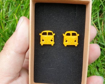 Retro Van Stud Earrings – Hypoallergenic Resin Hippie Style