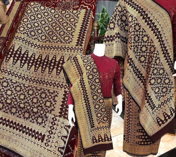 Indonesian Art Fabric, Songket Sarong & Sash, Indonesian Songket 