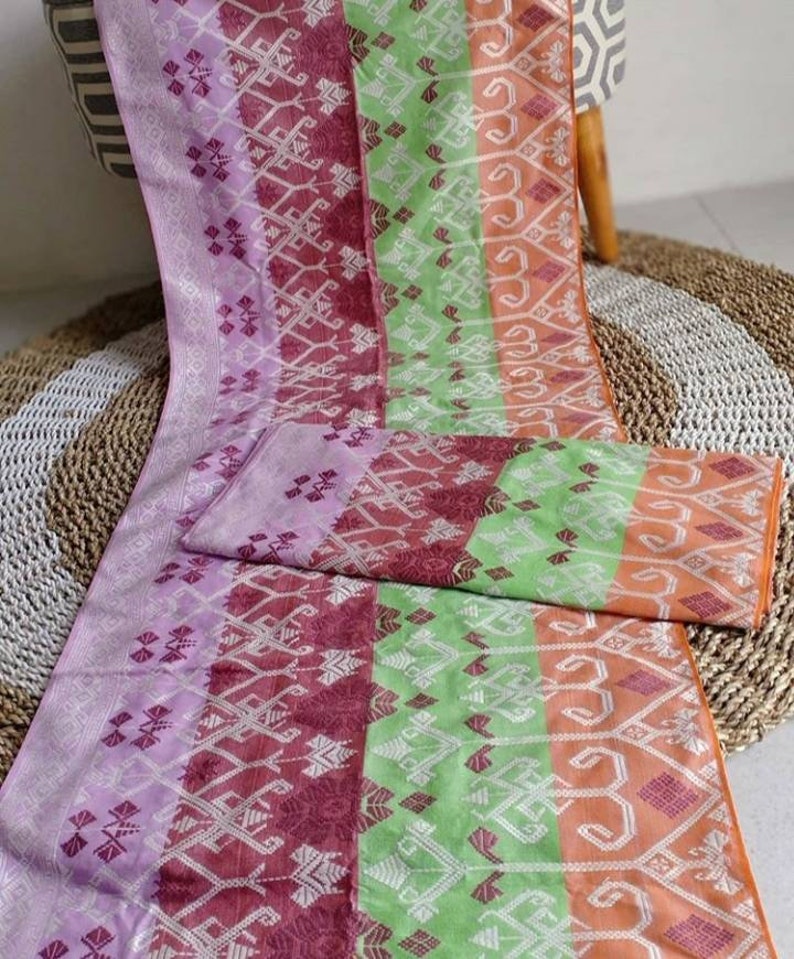 Tribal Cotton Fabric Indonesian Art Fabric Indonesian Songket Textile Lombok Handwoven Fabric Songket Lombok Textile Ceremonial Textile