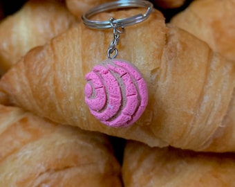 Concha Sweetbread Pan Dulce Mexican Polymer Clay Keychain