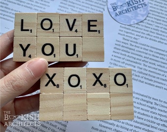 Love You XOXO Scrabble Tile Magnet, Anniversary Gift, Birthday Gift, Girlfriend Gift, For Her, Boyfriend Gift, For Him, Made in Canada