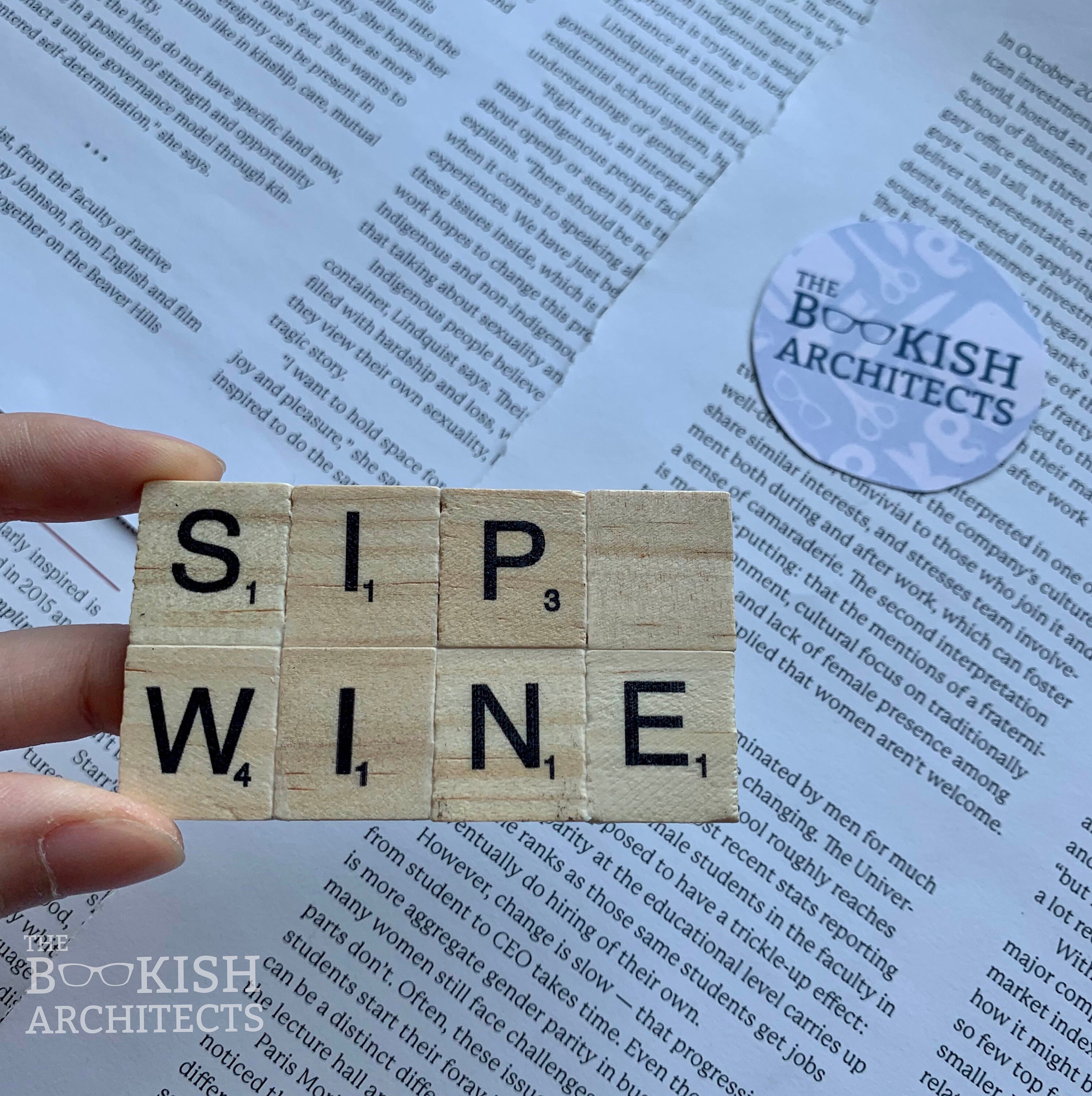 Wine Lover Scrabble Tile Cute Gift Individual or Set Etsy
