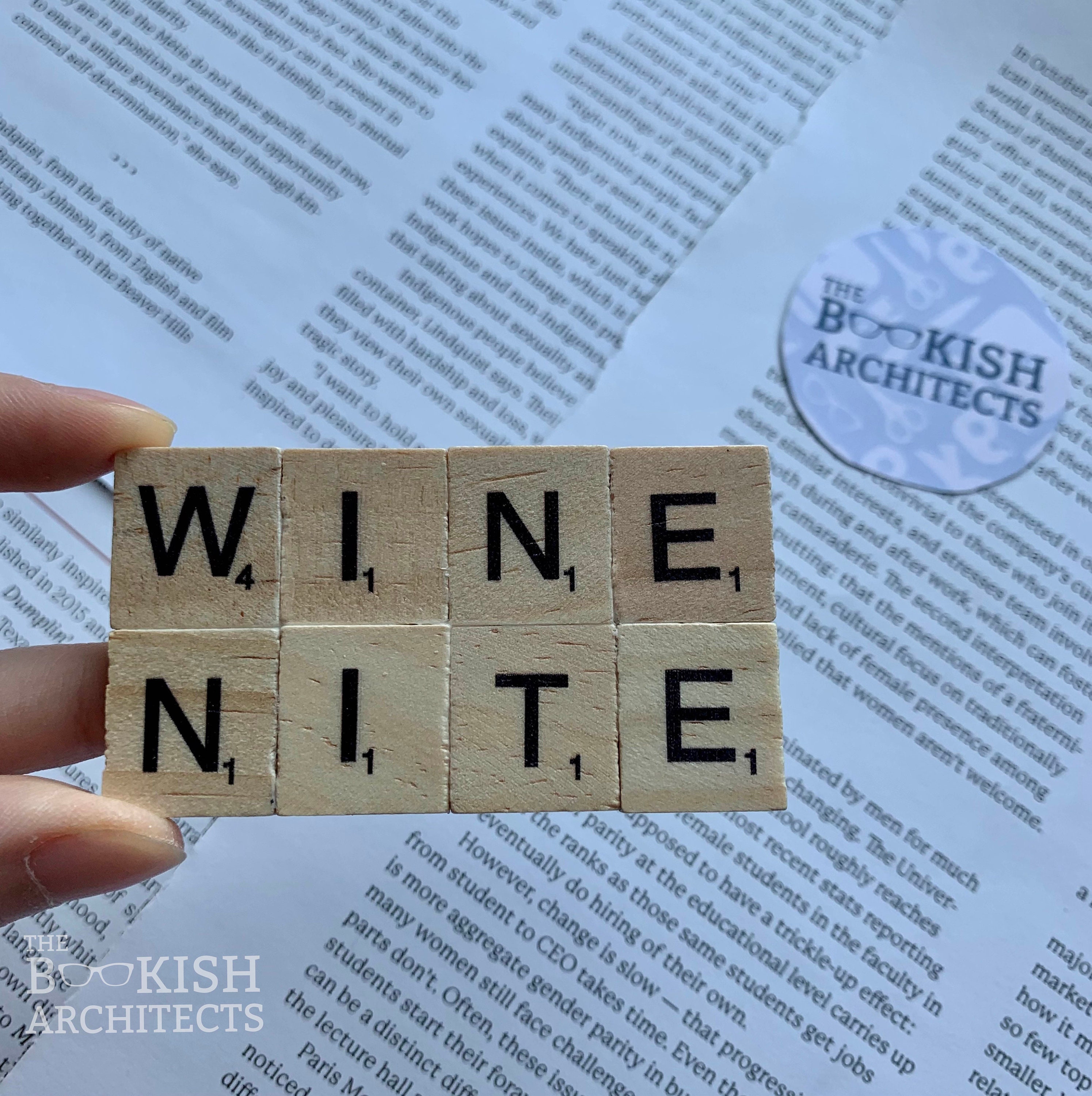 Wine Lover Scrabble Tile Cute Gift Individual or Set Etsy