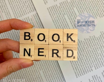 Book Nerd Scrabble Tile Cute Bookish Gift Magnet, Book Lover, Bookish Merch, Reader Gift, Book Decor, Refrigerator Magnet, Made in Canada