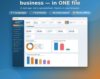 Car Detailing Pricing Calculator | Business App (Digital Download)