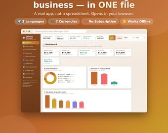 Catering Pricing Calculator App | Business Profit Suite (Digital Download)