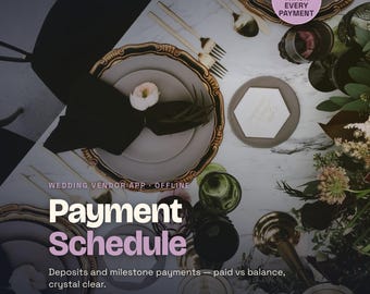 Wedding Vendor Payment Tracker | Offline PDF Invoice App