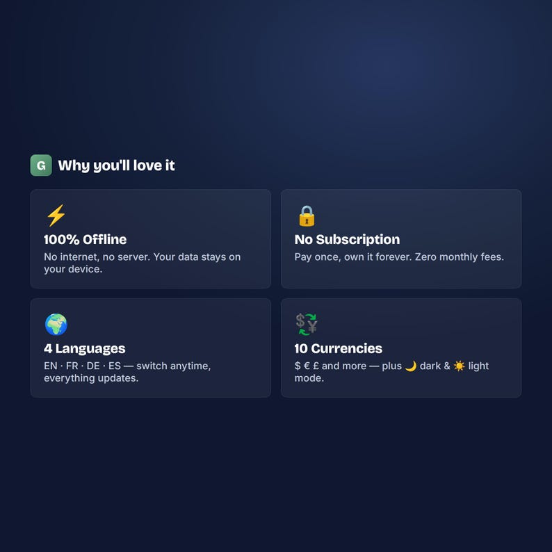 Generatore di fatture e preventivi / Modello di fattura per piccole imprese, contabilità, tenuta dei libri contabili, buste paga, IVA / App offline senza abbonamento immagine 7