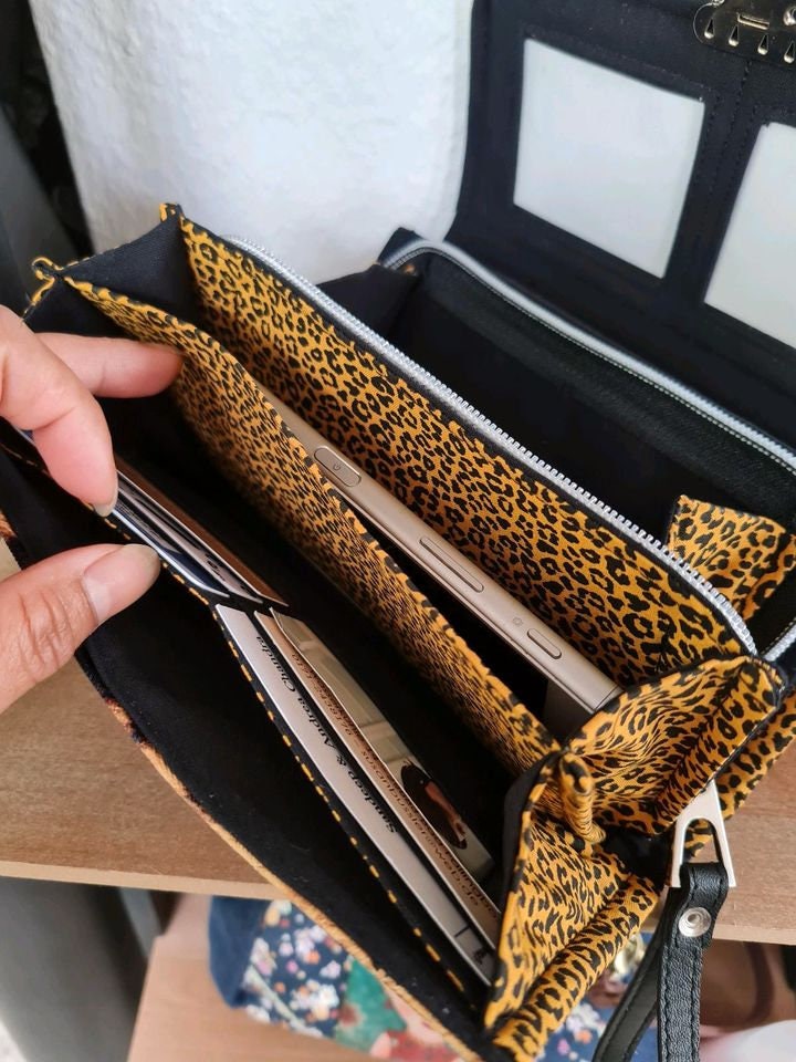 BAGANO Leopard Plüsch Geldbörse Mit Kirsche - Rockabilly Portemonnaie