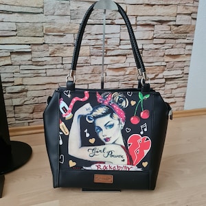 Bag with Rockabilly Power Girl motif