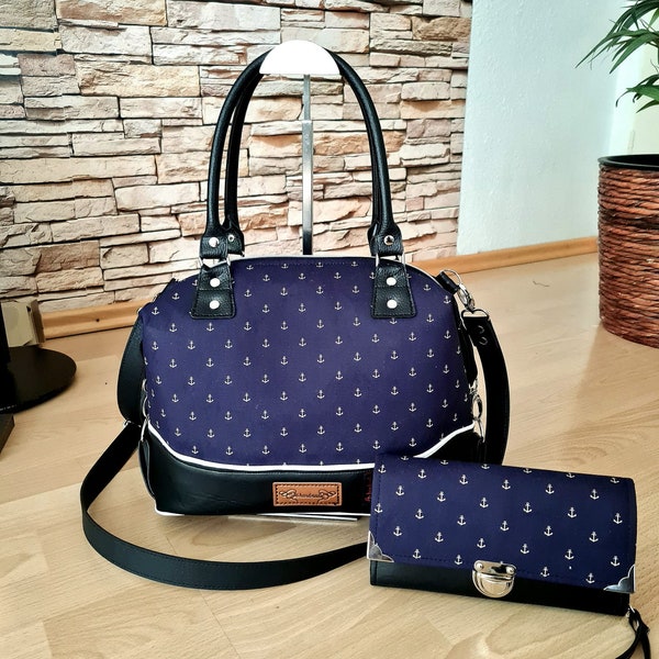 Tasche Set mit Anker Motiv