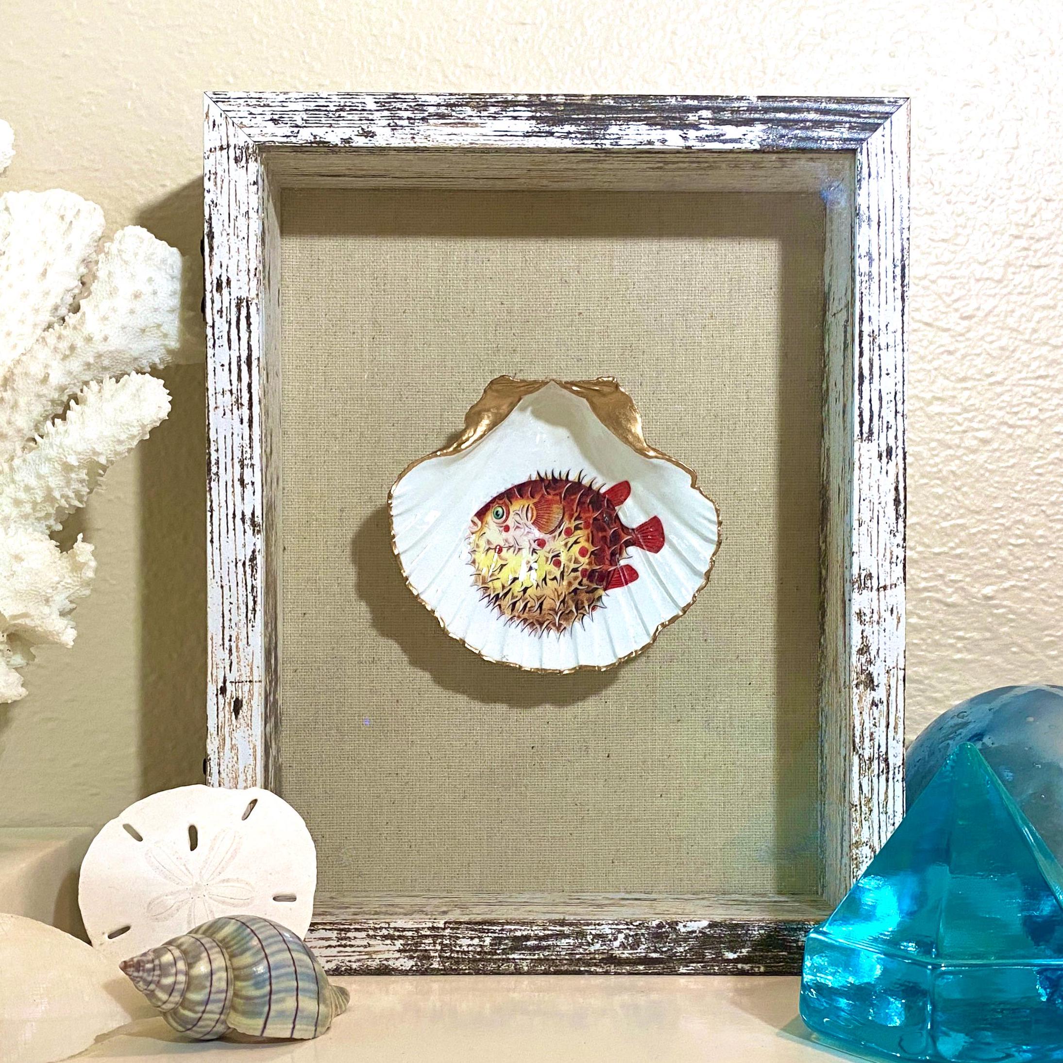 Seashell Shadow Box, Coastal Decor Wall Art, Shells Framed, Beach House ...