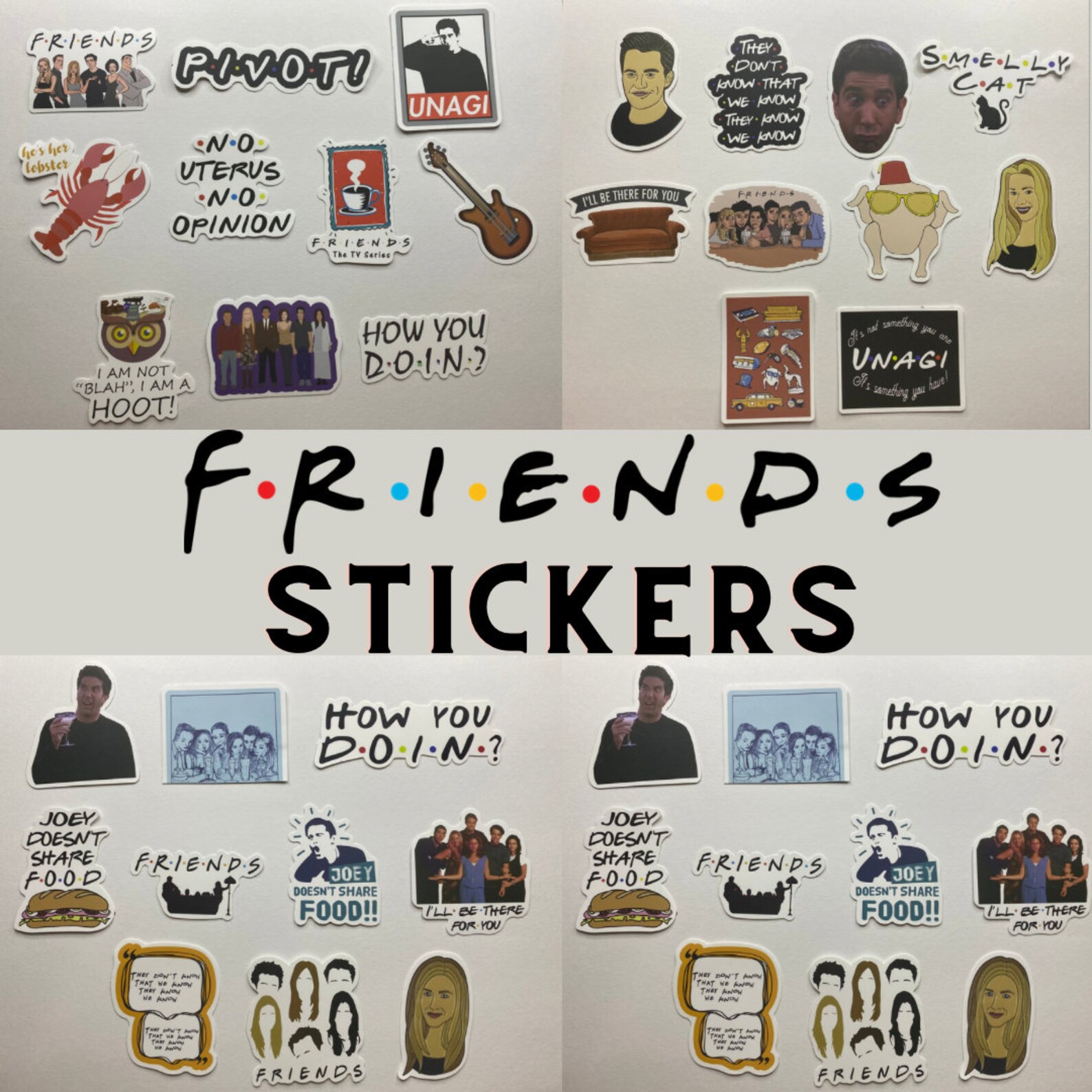 Friends Sticker Pack Etsy