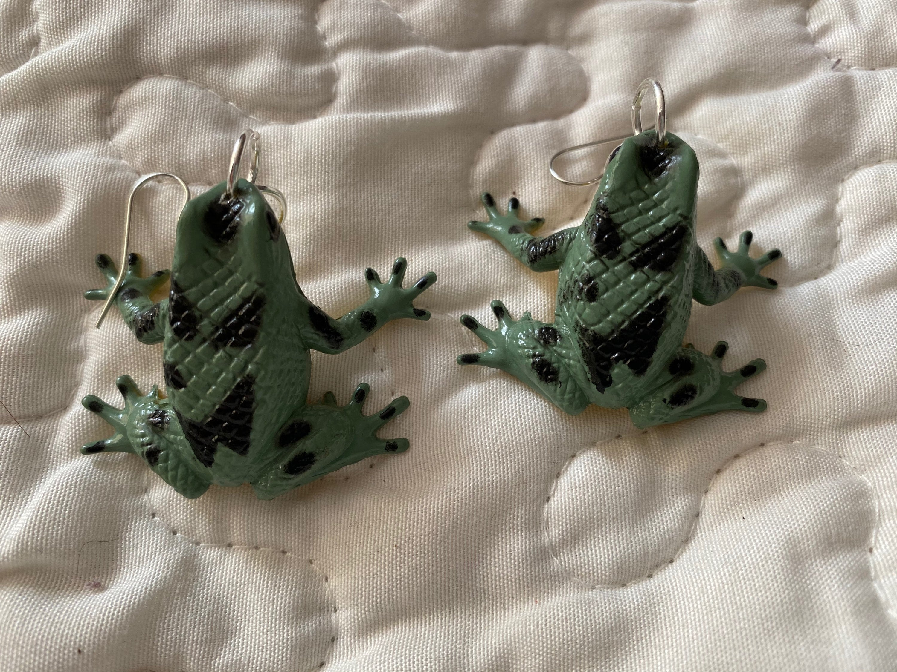 frog earrings etsy
