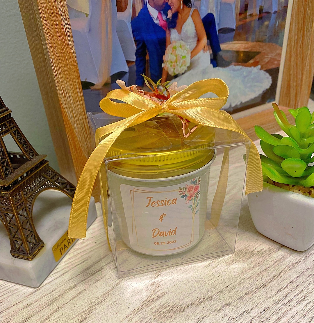 Candle Favor Custom Party Favor Glass Wedding Favors Thank Etsy