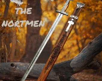 Handgeschmiedete Damaszener Wikinger Schwert Replik, personalisiertes Regnar Schwert
