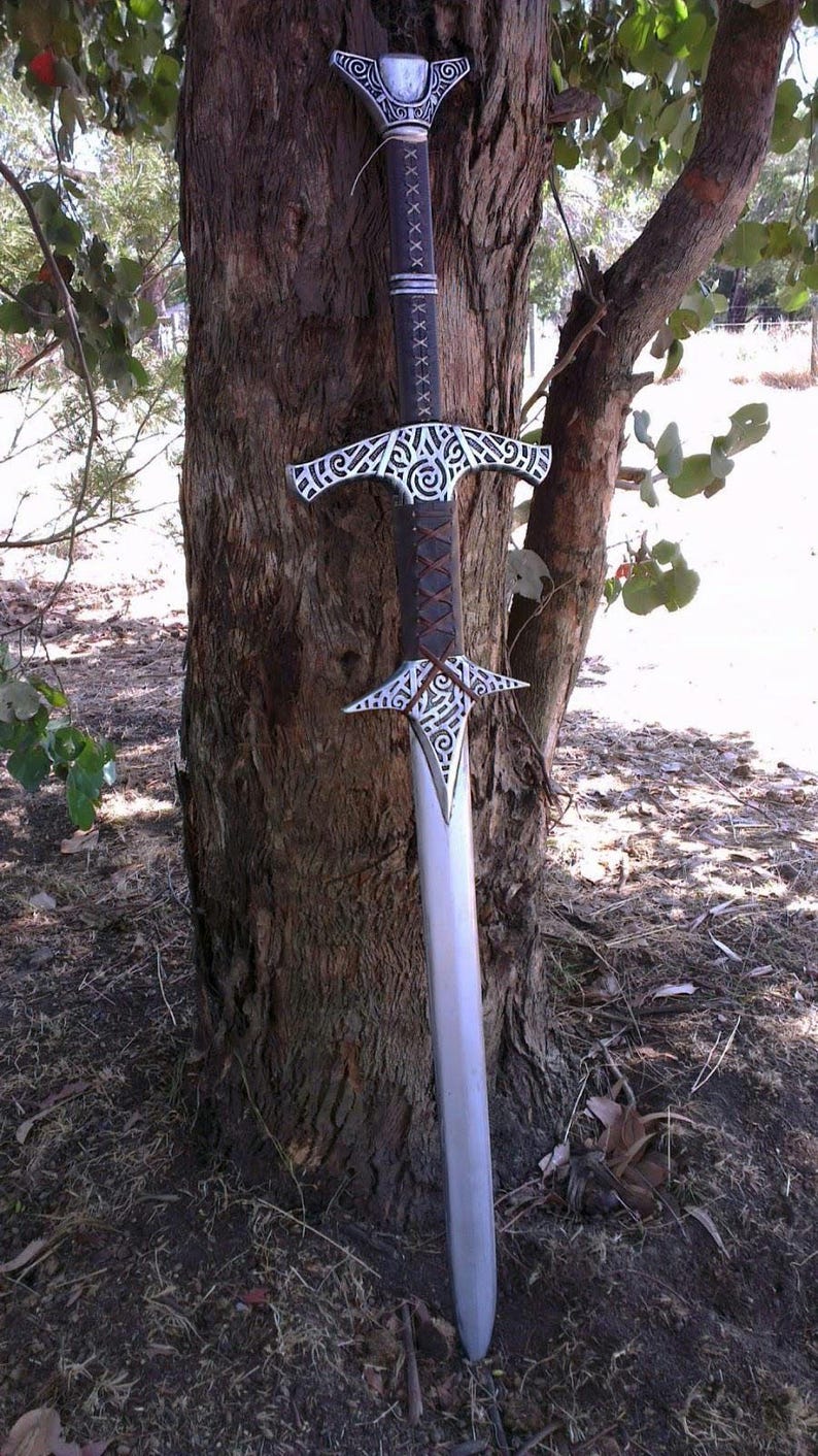 Hand-Forged Skyrim Sword Replica, Cosplay Sword, Nordic Design image 5
