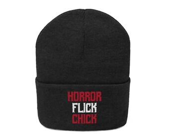 HUbGO Customized Mens Womens Winter Play Halloween Horror Movies Knit Hat Black