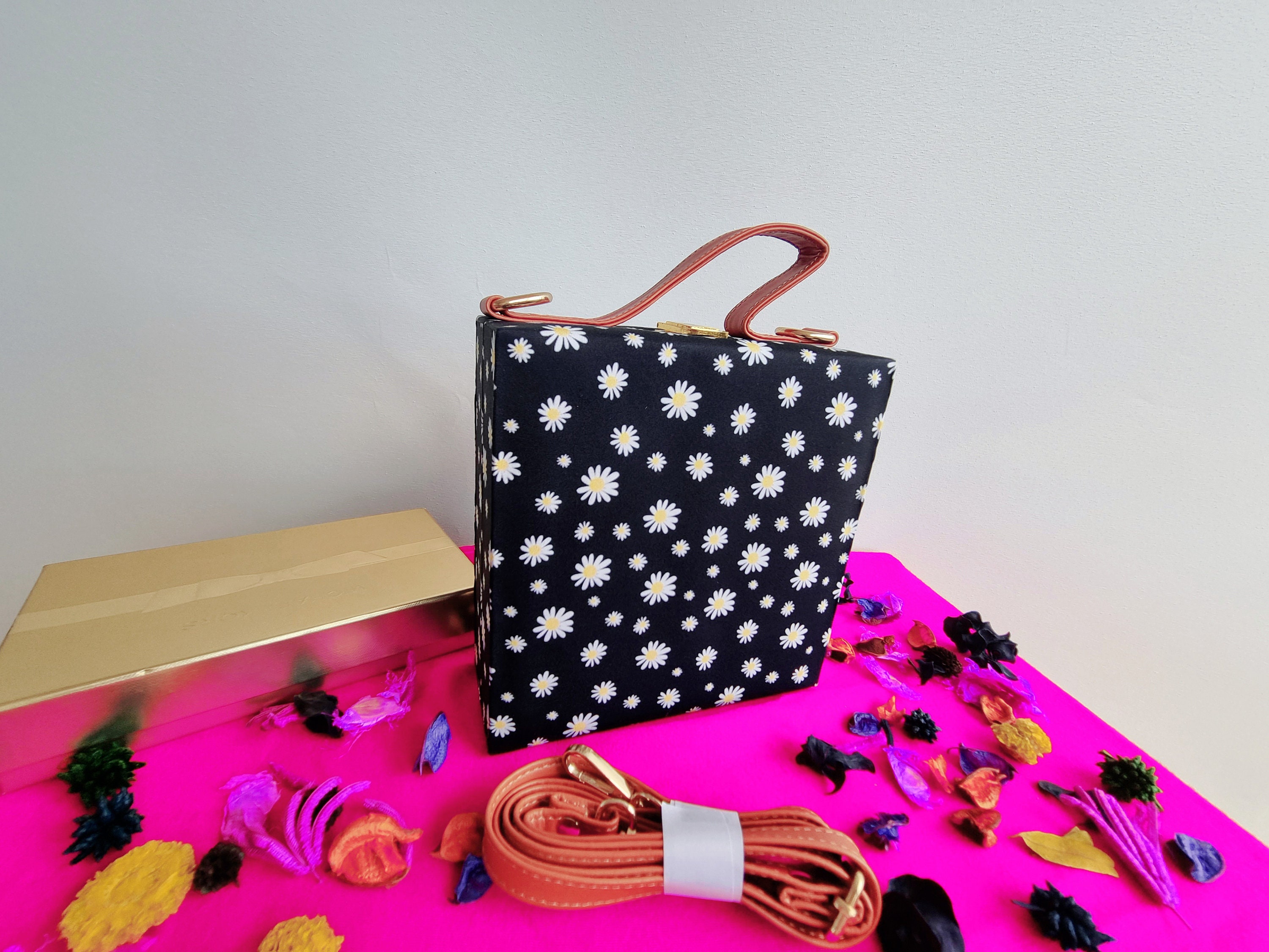 Black Designer Box Clutch Party Bag Evening Clutch Etsy Canada