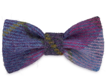 Daisy Heather Dog Bow Tie in Harris Tweed
