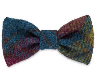 Scout's Warm Colours Dog Bow Tie in Harris Tweed