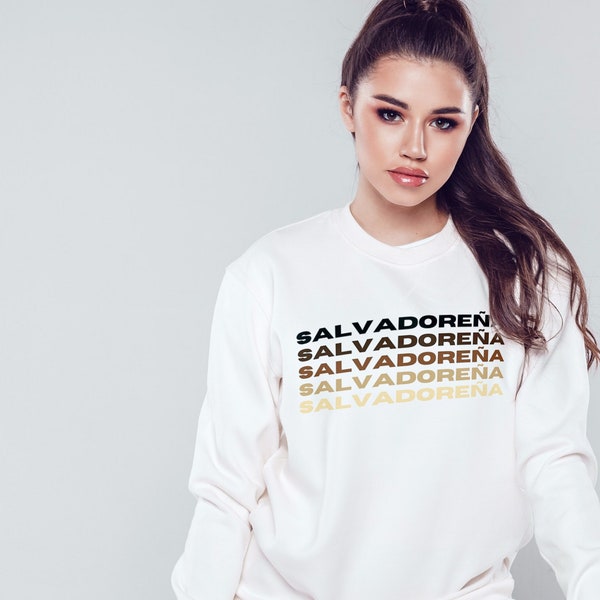 Guanaco, Latina Shirt, Hispanic Pullover, Long sleeve Salvadorena, Salvadorian Sweatshirt, Spanish T-shirt for Her, Salvadoreña, Latino