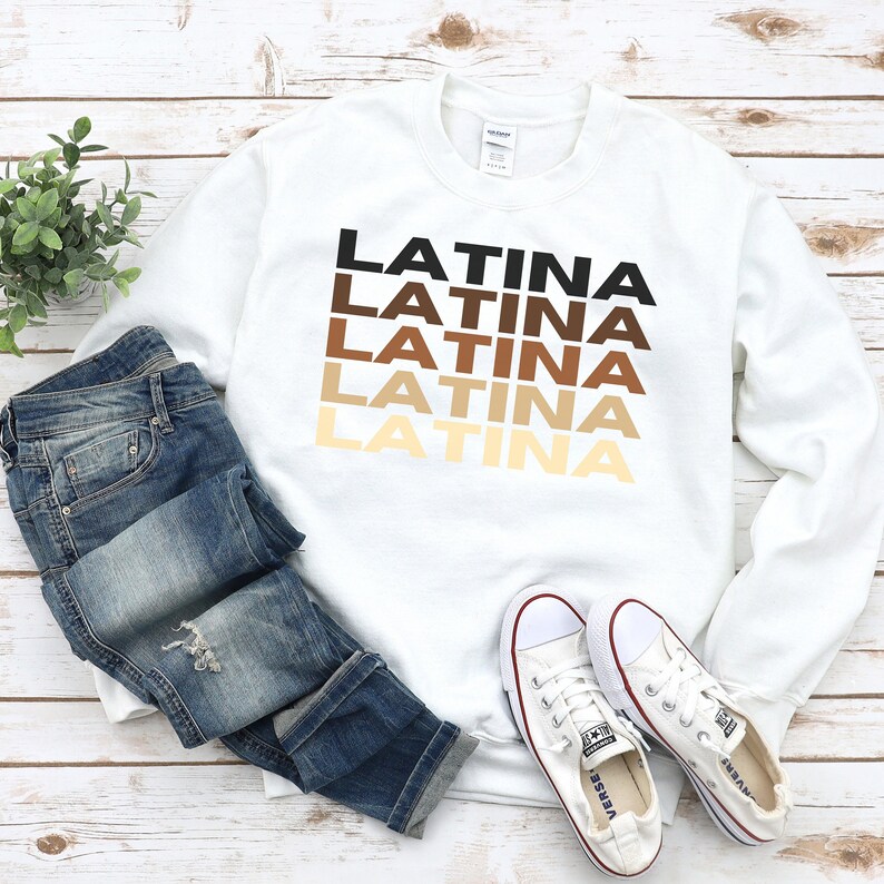 Black Spanish Graphic Tee, Soft Latina T-Shirt, Latina Feminist Shirt, Spanish Tee for Latinas to Express their Heritage Pride, Mexicana Tee White
